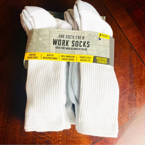 New The Sock Crew Work Socks Industrial Strength 6 Pair Big and Tall - Picture 1 of 2